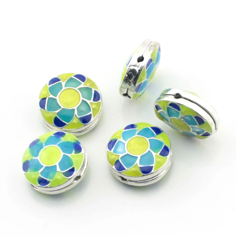 

4pcs Silver Metal Spacer Beads DIY For Jewelry Making Fashion Necklace Bracelet Bead 15x 7mm Jewelry accessories