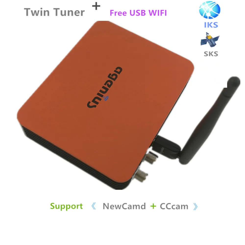 

Free Shiping Ag nius New Digital DVB-S2 With USB WIFI ACM IKS SKS Free Support PlayVideo Youtube For Brazil ,chile South America