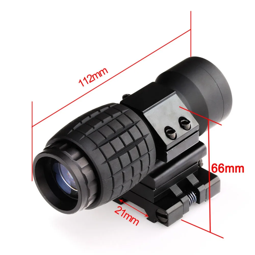 

Soft Air Gun Rifle Sight 3X Magnifier Scope Compact Tactical Sight with Flip to 20mm Rifle Gun Rail Mount