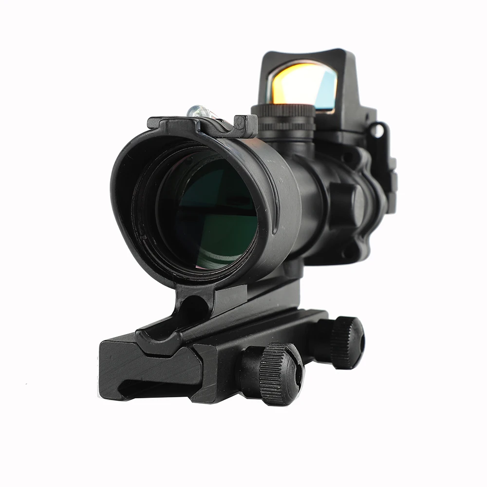 Ohhunt 4X32 Riflescope BDC шеврон сетка настоящий волоконный красный зеленый освещенный прицел с красной точкой зрения для cal. 223. 308 винтовка