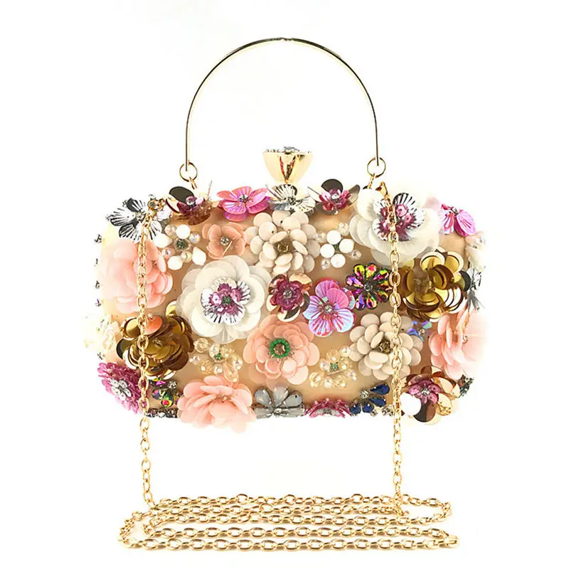  Flower Decoration Evening Bag crossbody Bags for Women 2019 Messenger Bags women's bag bolsa feminina sac a main 40AP0810