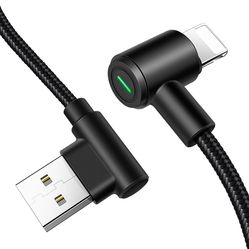 Mcdodo Lightning-USB кабель для iPhone X Xs Max 8 Plus Авто разъединитель провод для быстрой зарядки для iPhone 7 6s iPad кабель синхронизации данных - Цвет: 90 Degree Black