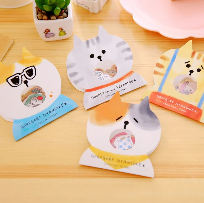 

30Pcs/pack Cute Mind Wave Suspender Dress Cats Stickers Diary Label Stickers Decorative Scrapbooking DIY Stickers