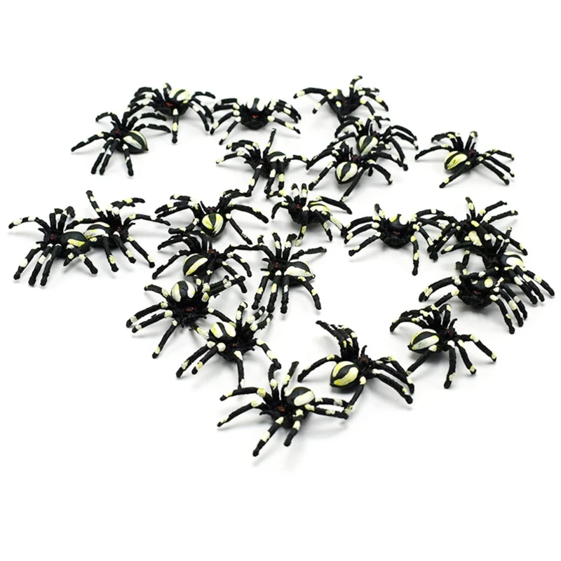 

New 5PCS Small Scary Spiders Halloween Party Props Decoration Horror Joke Toy