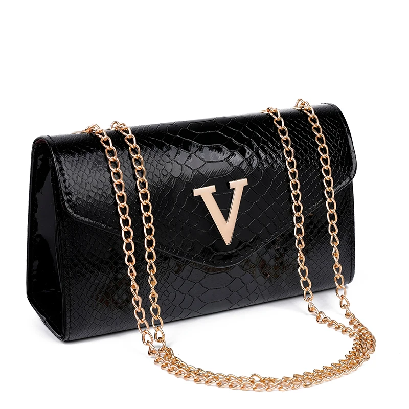 With Good Gifts!2019 European Women Leather Bag chain Shoulder Bags Women Messenger Bags ...