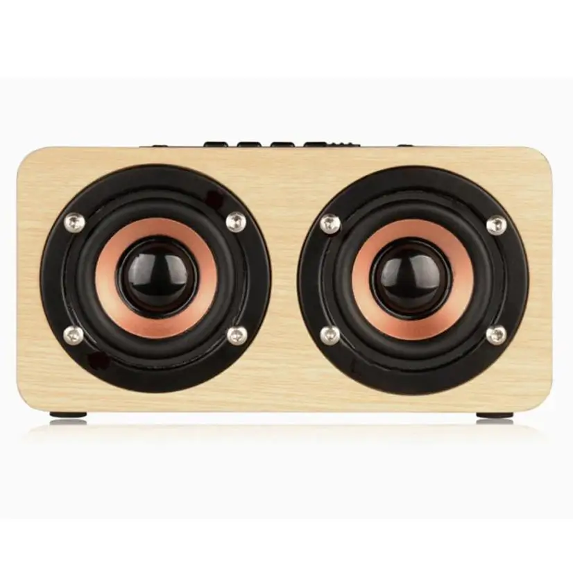 

10W Output Retro Wood Wireless Bluetooth Speaker Mini 3D Dual Loudspeakers USB Z1107 DROPSHIP