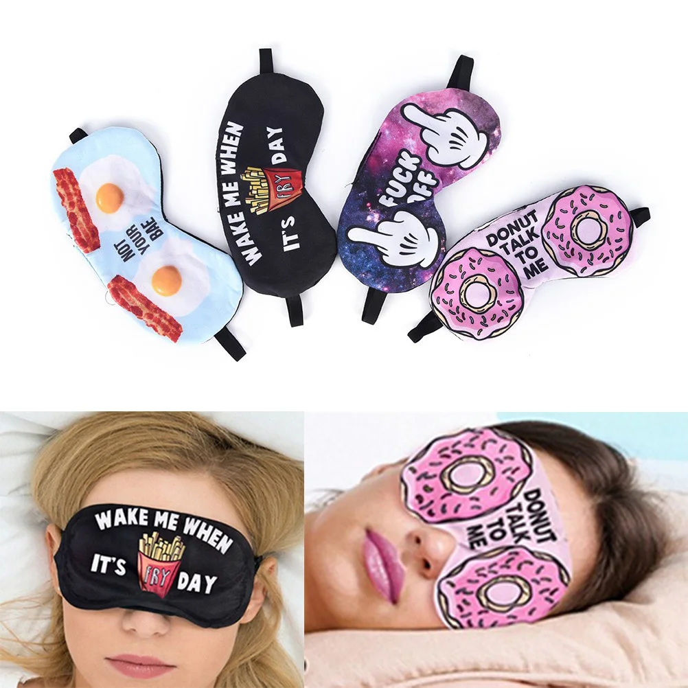 1PCS 3D Printing Eye Sleep Masks Sleeping Eye Mask Lovely Eye Care Shade Blindfold Sleep Mask Eyes Cover Sleeping Tools