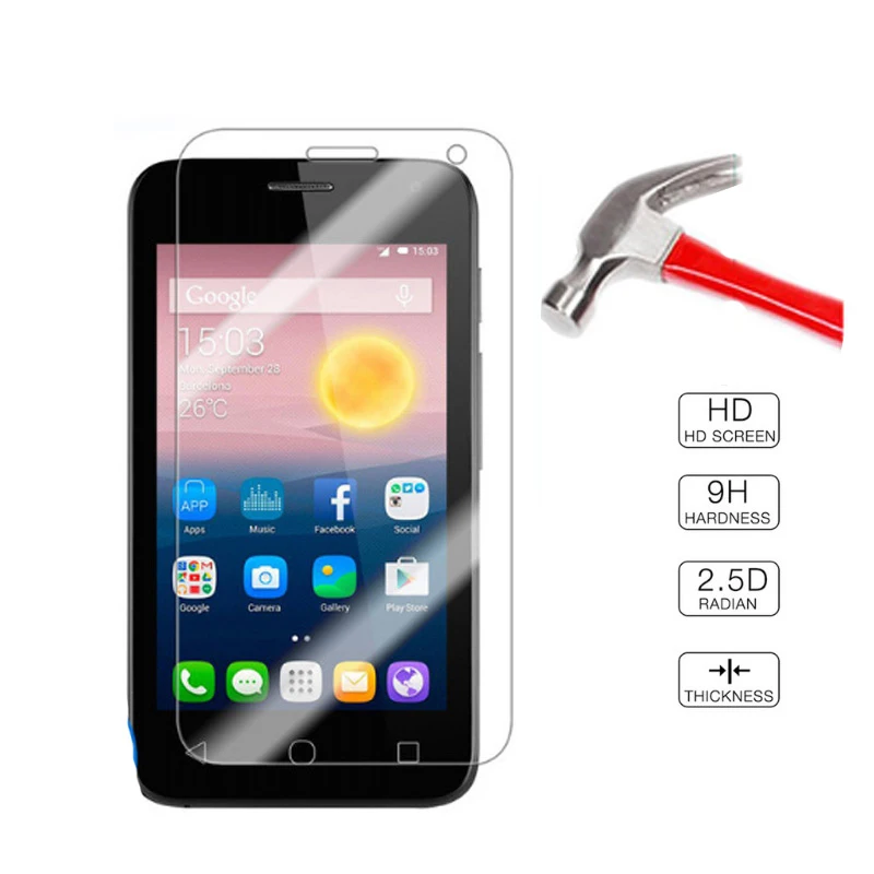 

2PCS Tempered glass For Alcatel One Touch Pixi First 4024 4024D 4024X 4.0" screen protector protective Glass Film