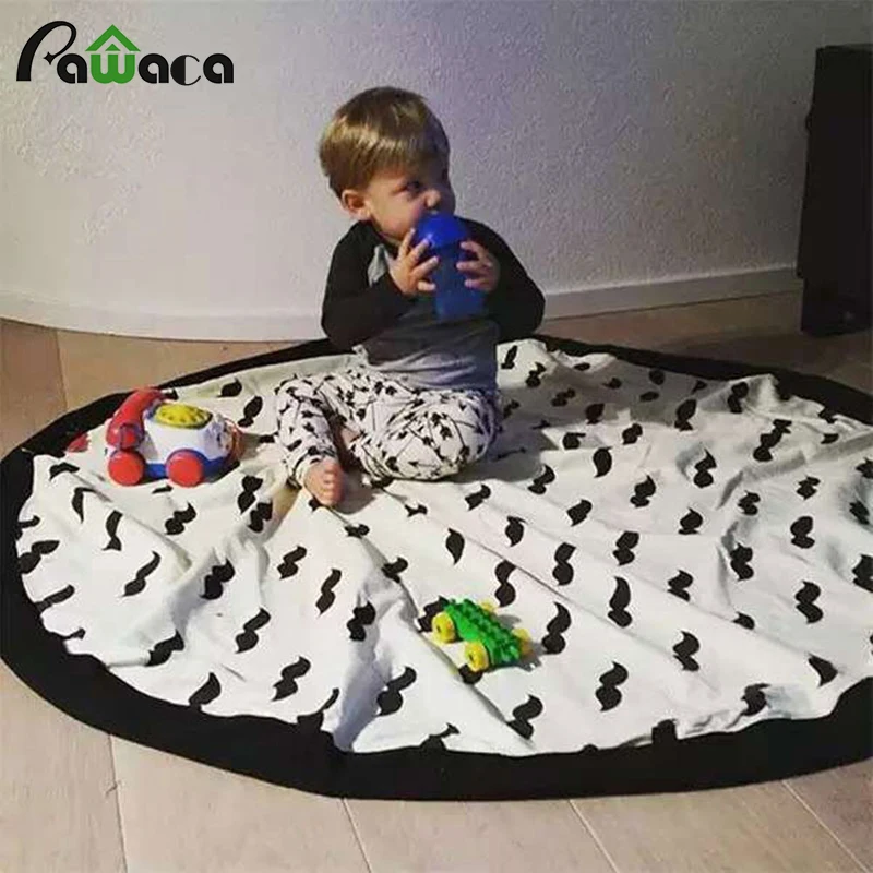 

Portable Kids Toy Storage Bag Play Mat Toys Organizer Bin Box Practical Storage Bags Pouch Infant Baby Play Mat Blanket Carpet