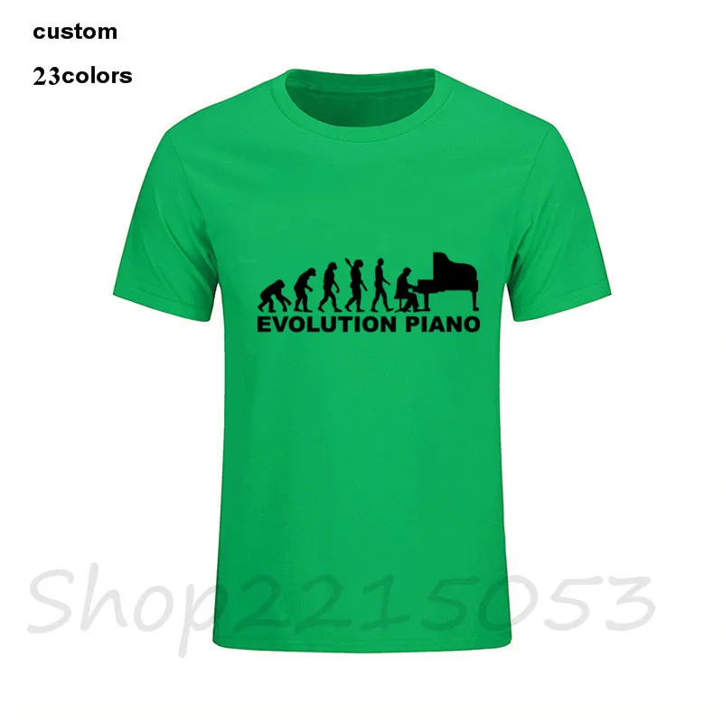 Evolution Pianist Piano T Мужская рубашка Лето короткий рукав День благодарения на заказ