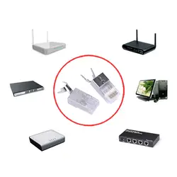 Высокое качество 20 шт. Cat7 кристаллы Ethernet RJ45 кабель Соединительный модуль щипцы