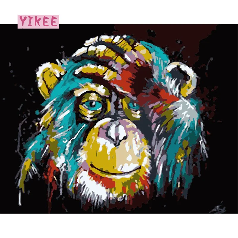 

paint by number,Coloured monkey,painting by numbers for home decoration