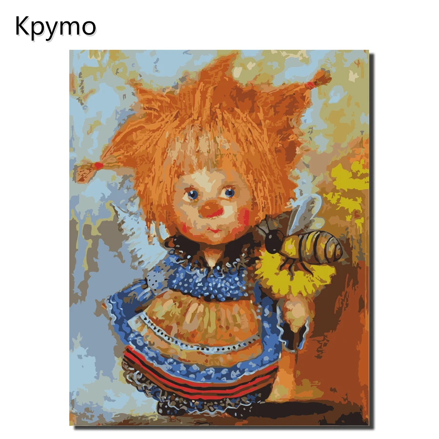 

Kpymo Chuvilyaeva Galina angel Pictures Painting By Numbers Wall Art Acrylic Paintings Handpainted Home Decor For Living Room
