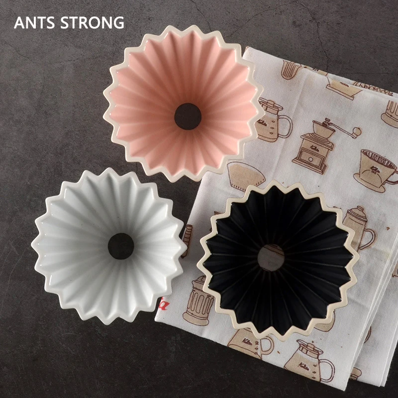ANTS STRONG V60 funnel ceramic coffee filter cup/Drip type Hand punch