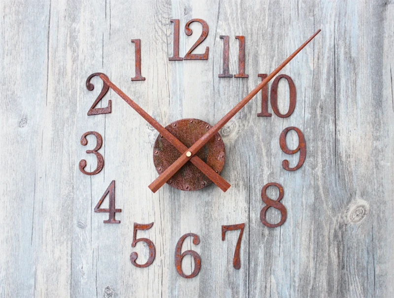 DIY ретро часы Saat настенные часы Reloj Duvar Saati цифровые настенные часы Horloge Murale самоклеящиеся часы обратная указка Декор