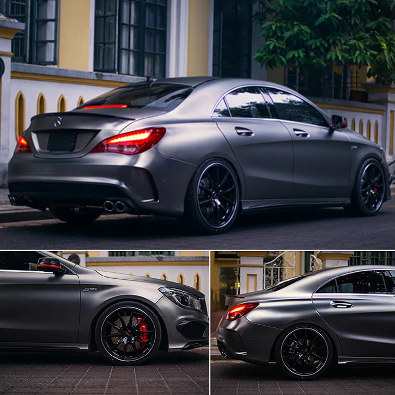 US $141.55 Ice Dark Grey Metallic Matt Chrome Vinyl Car Wrap Film With Air Release Anthracite Car Stickers Foil Wraps 152x20m5x67ft