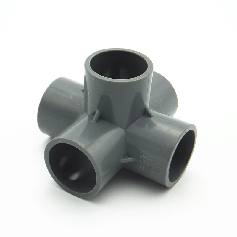 

20mm ID 5 Way PVC Tube Joint Pipe Fitting Adapter Water Connector For Garden Irrigation System DIY