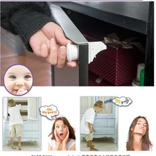 4 Замки+ 1 ключ Детская безопасность ребенка Магнитные Кабинета Замки-без Инструменты или Шурупы необходимо