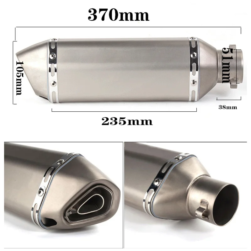 

Motorcycle muffle exhaust pipe akrapovic modified escape with db killer small hexagonal motorbike exhaust For CB400 r6 nc750x