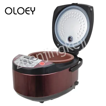 

220V Purple Sand Rice Cooker Multifunction Timing Reservation Health Household 4L Button Type Overheating Protection Intelligent
