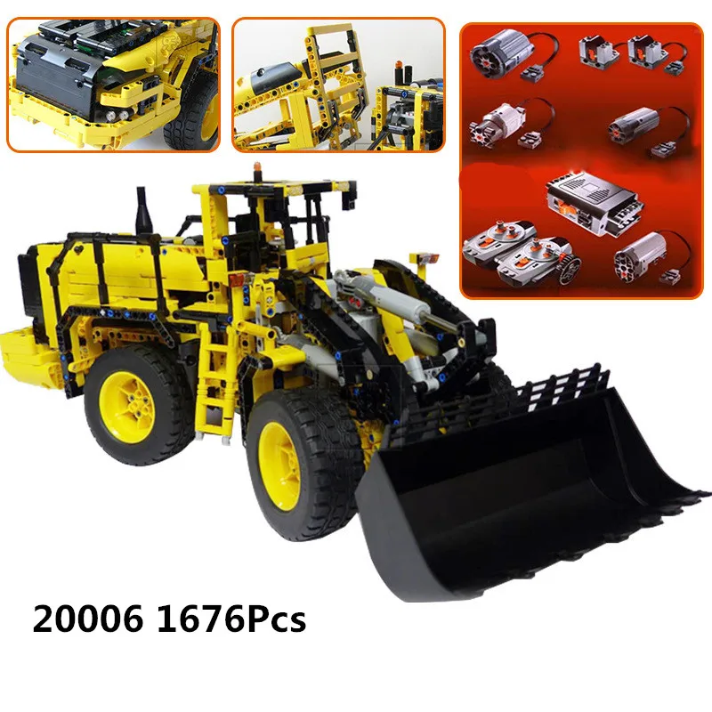 

LEPIN 20006 1636pcs Technic Series Volvo L350F Wheel Loader Model Building Blocks Bricks Compatible with Compatible Toys 42030