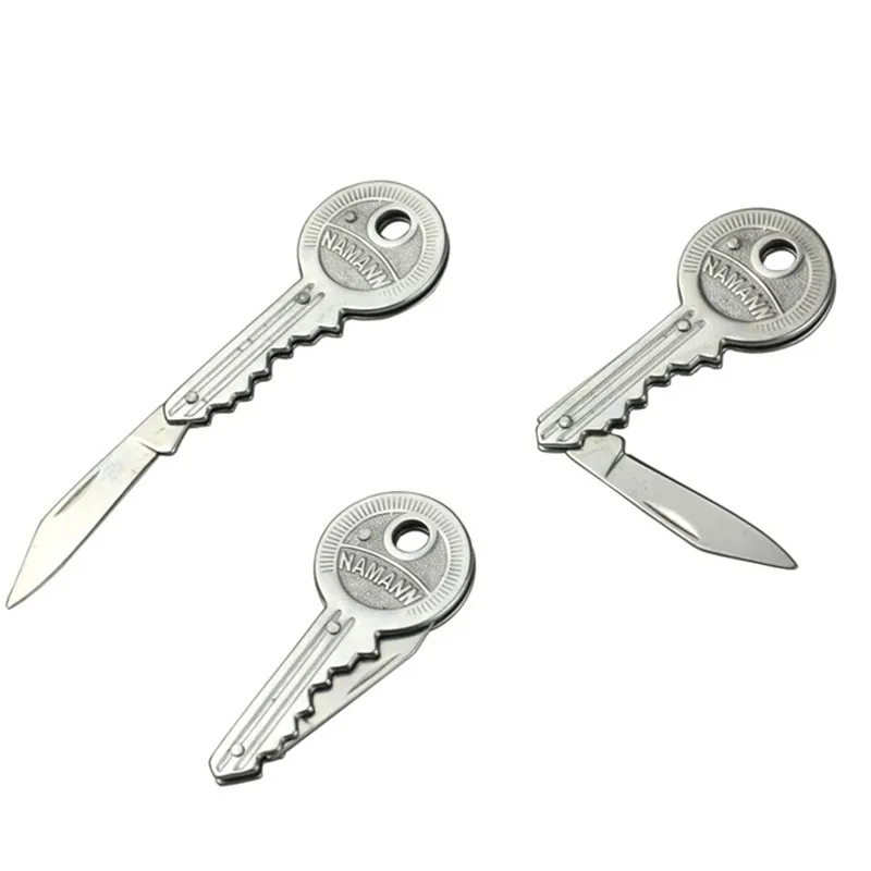 Nuevo 1 pieza Mini clave cuchillo plegable bolsillo cuchillo clave cadena cuchillo pelador portátil acampada llave anillo cuchillo al aire libre herramienta de supervivencia