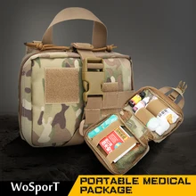 WOSPORT медицинская аптечка сумка для хранения лекарств Аварийные наборы пакет 1000D нейлон пешие прогулки/альпинизм/Wargame/страйкбол/стрельба