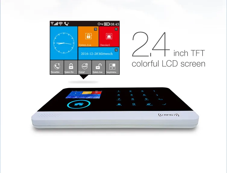 SmartYIBA WiFi 3G GSM Alarm System Sensor English Spanish Russian Voice Android IOS App Smart Home