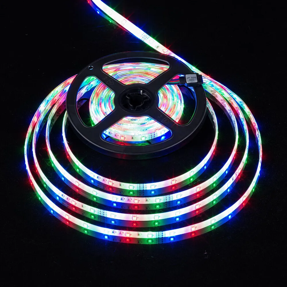 DKG 5 м RGB Светодиодная лента Водонепроницаемая DC 12 V SMD 5050 2835 60 светодиодов/м