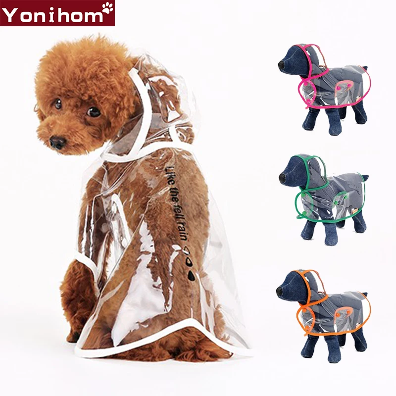 Waterproof Clothing for Dogs Pet Clothes Dog Raincoat Transparent Rain Coat Pets Raincoats Small XS-2XL | Дом и сад