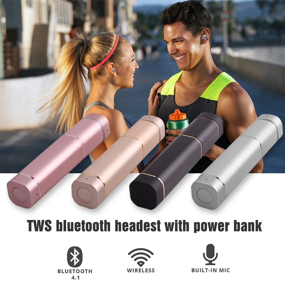 

Mini TWS K2 Twins Wireless Bluetooth V4.1 Stereo Headset Lipstick-Sized mikrafon In-Ear Earphones Earbuds for xiaomi Samsung