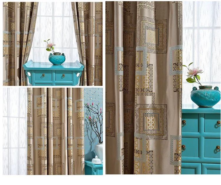 Занавеска s для гостиной Высокая точность жаккард легкий роскошный декоративный продукт занавеска ткань китайский дизайн окна