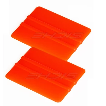 

EHDIS 2pcs Orange Squeegee Car Ice Scraper Window Tint Tools Vinyl Film Wrap Tools Car Window Home Cleaning Hand Tools A06