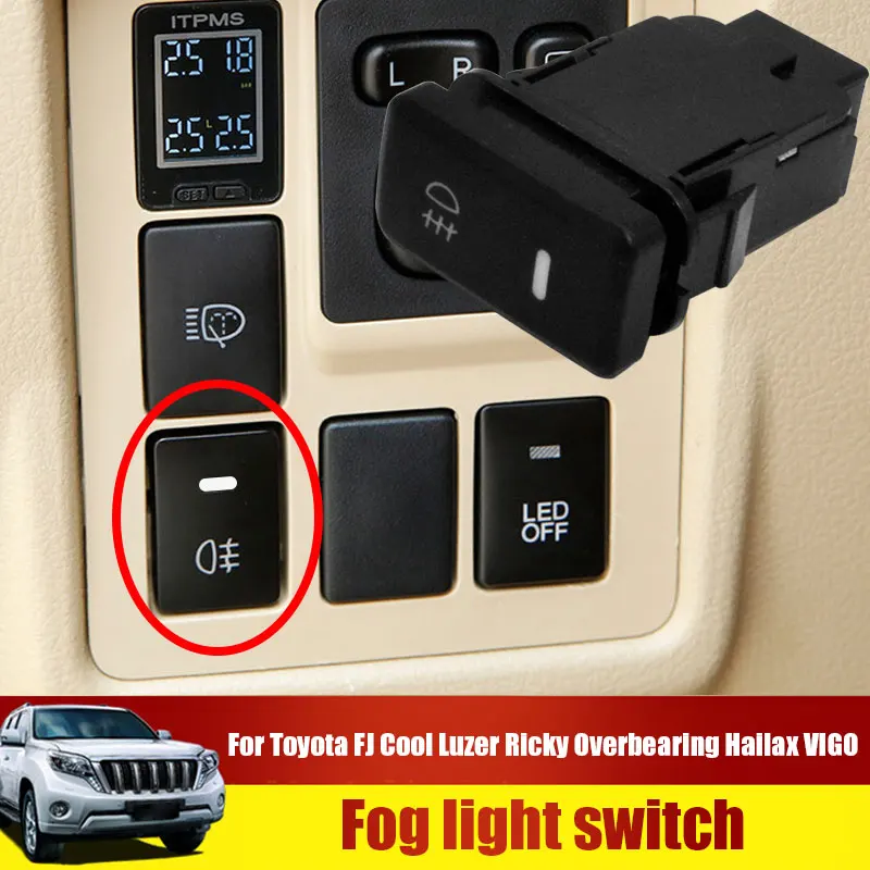 Vehemo Cars Lights Switch Modified Switch Control Switch Fog Lamp Switch for Car Accessory