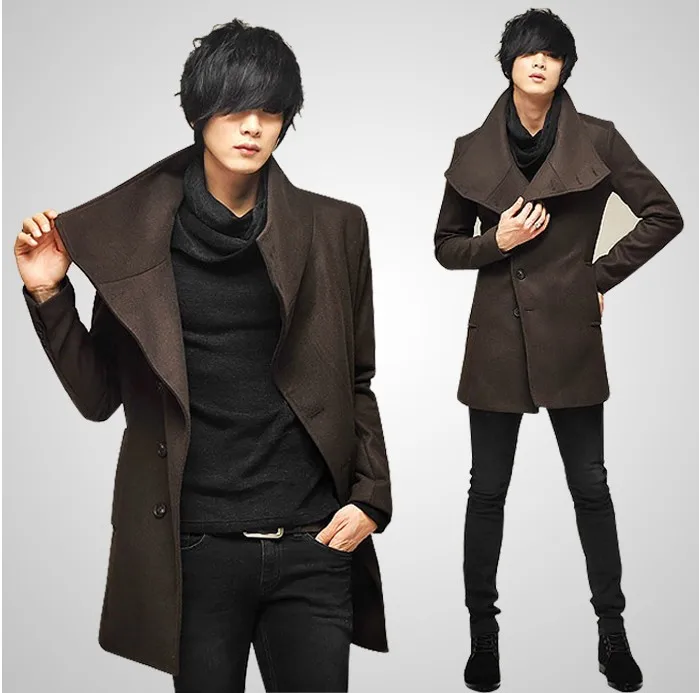 Men's cloth coat dust coat lapels male men coat, fashion