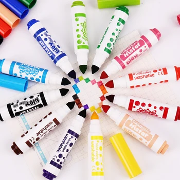 

12 PCS/set Colourful Watercolor Pen Mini Highlighter Pens Fluorescent Pen for Student Painting Stationery Office School Supplies