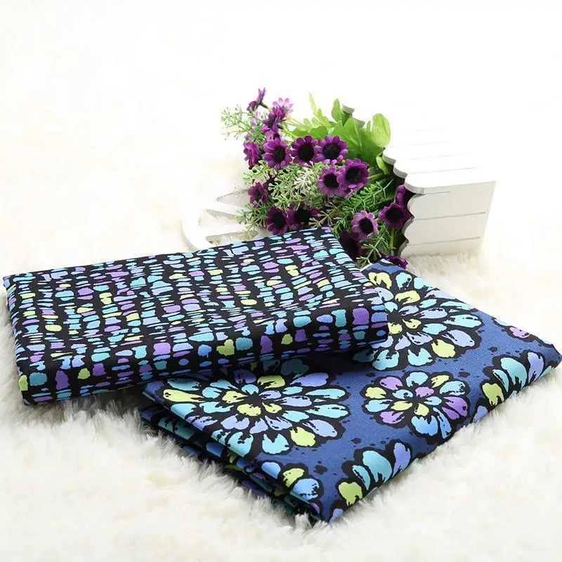 

High quality cotton cloth,vintage Dark blue flower cotton fabric meter,tissue to sew,fabrics for patchwork