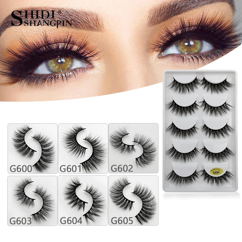 

5 pairs mink eyelashes 3d mink lashes fake eyelashes natural 3d false lashes eyelash extension cilios maquiagem