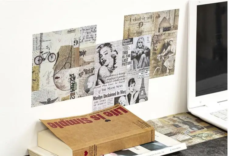 Vintage Background Vellum Paper Stickers For Scrapbooking Happy Planner/Card Making/Journaling Project paper stickers