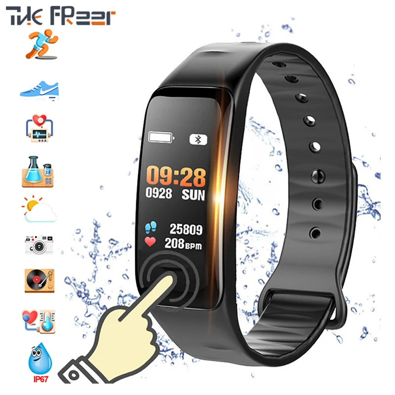 

2018 New Bluetooth Smart Wristband Fitness Watch Men Heart Rate Blood Pressure Watches Mens Smart Watch Bracelet Call Reminder