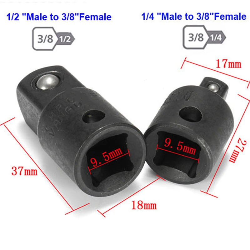 6 шт. 1/4 3/8 1/2 3/4 дюймов сверхмощный привод Гнездо Редуктор воздушный ударный Трещоточный адаптер