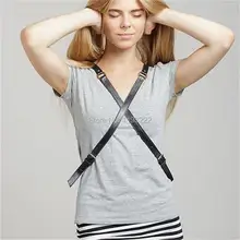 Dreaming Women Punk Rock Handcrafted Leather harness Body Bondage Cross Waist Belts Straps Suspenders