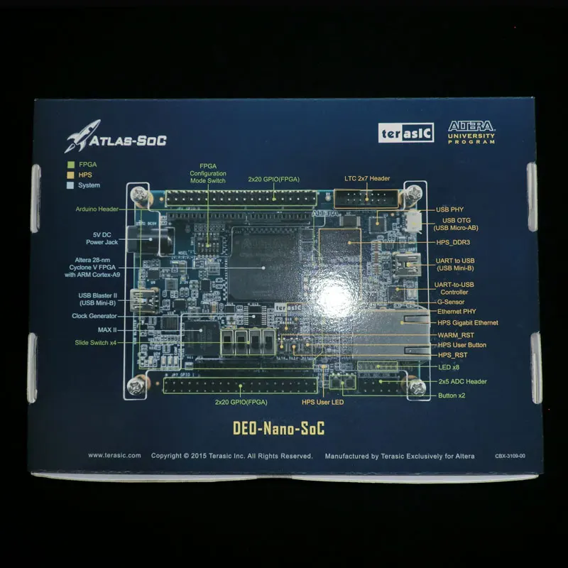 P0286 DE0-Nano-SoC комплект для аппаратного развития платы Cyclone V SE 5CSEMA4U23C6N+ 800 МГц двухъядерный процессор ARM Cortex-A9