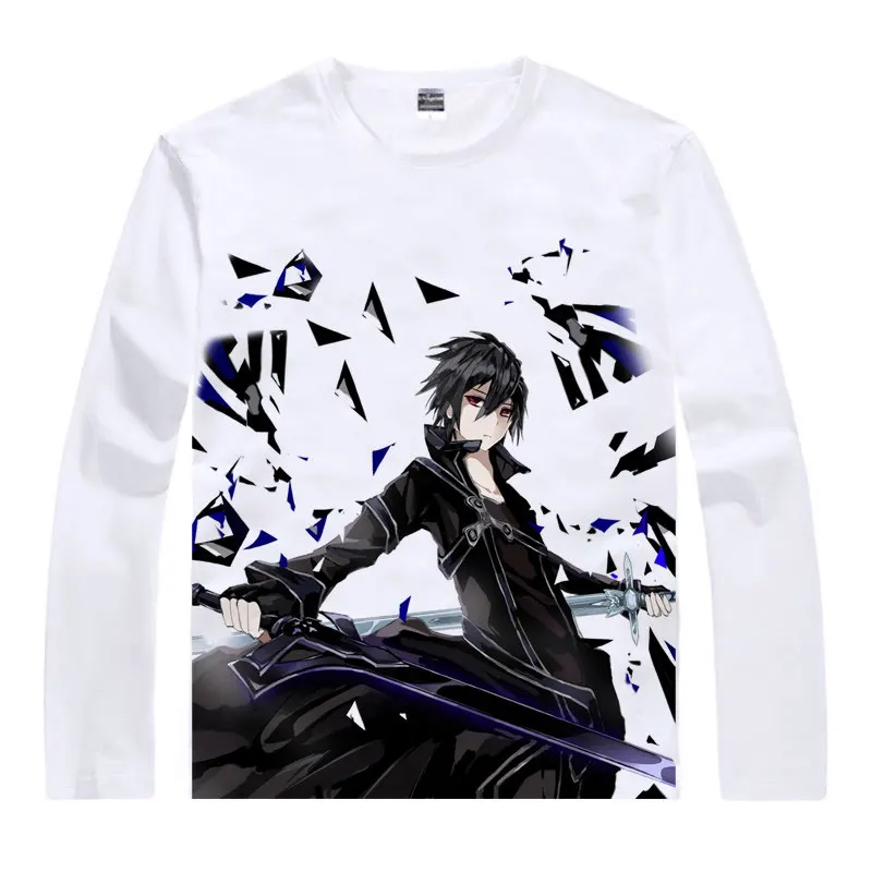 Sword Art Online SAO T Shirt Kirigaya Kazuto Shirt men's 3D print Long