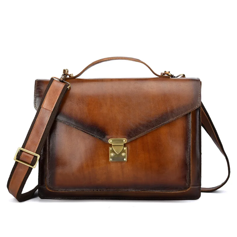 Сумка мессенджер мужская из натуральной кожи для ноутбука|leather laptop bag|bag briefcaseman bag