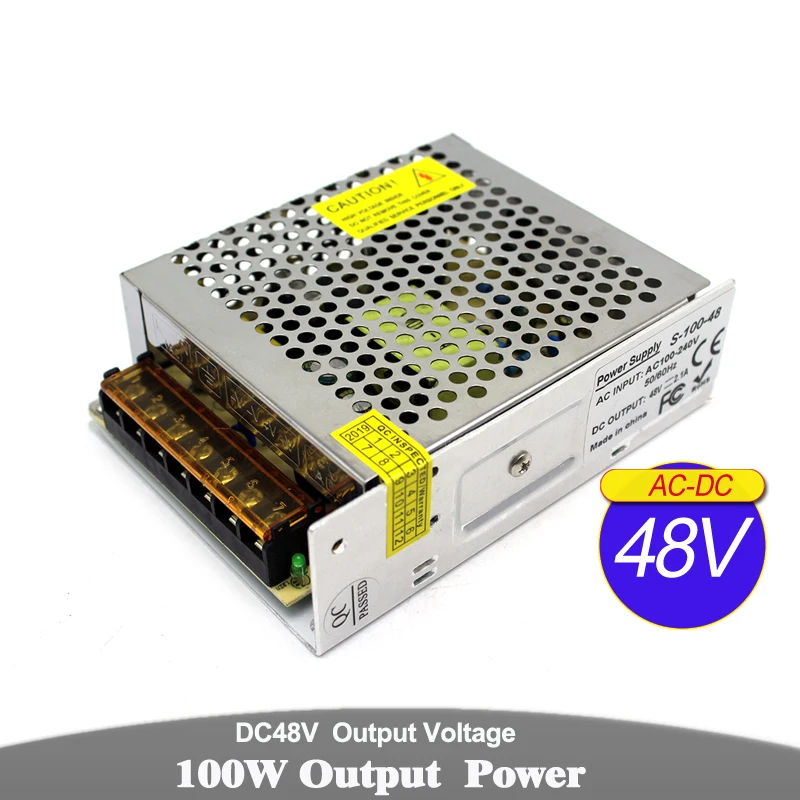 Источник питания постоянного тока 48V 2.1A 100W трансформаторы драйвера 110v 220V AC DC48V SMPS