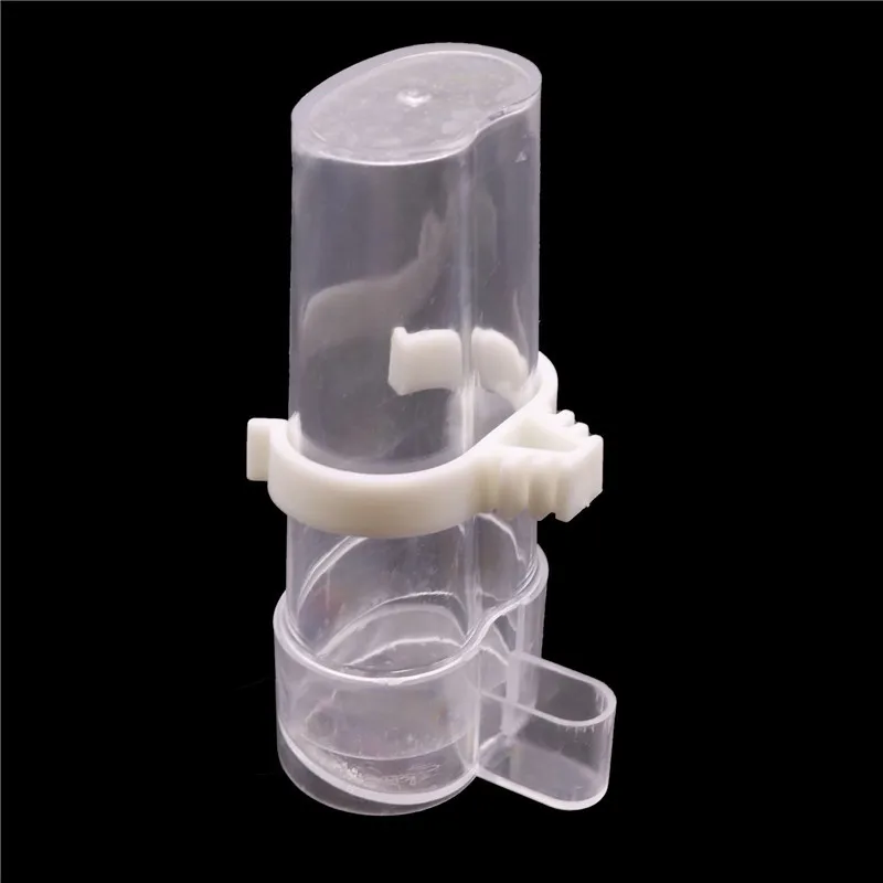 

1 Pcs Closed Feeder 130 * 30mm Transparent Bird Cage Feeding Box Bird Feeder Food Container Bird Feeders Cage Accessories