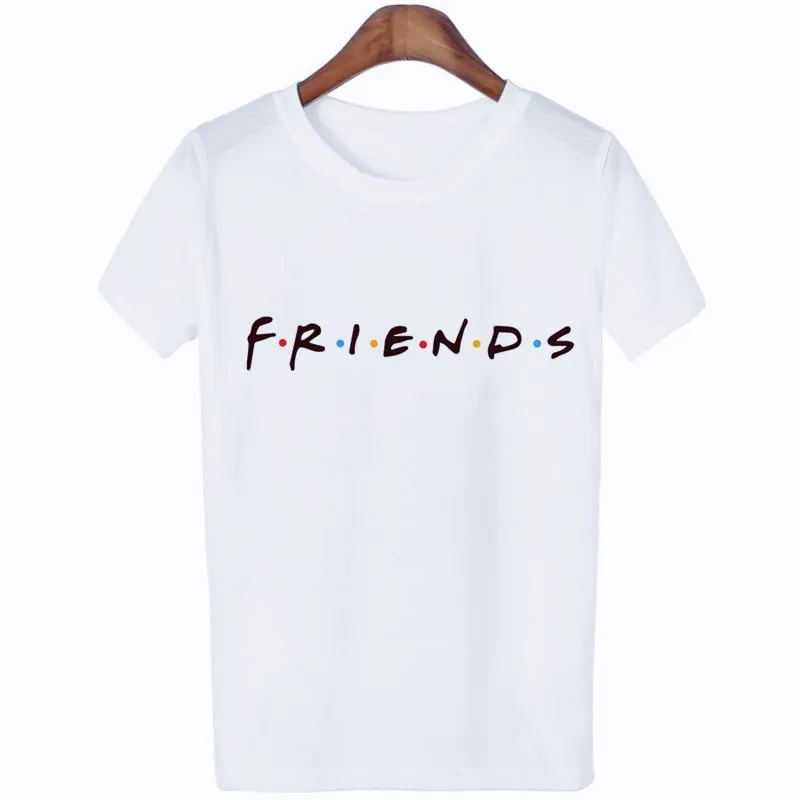 

CDJLFH 2018 Friends Tv Print Letter Women Tshirt Casual Funny T Shirt For Lady Girl Tee Tumblr Vintage Harajuku Kawaii T-shirts