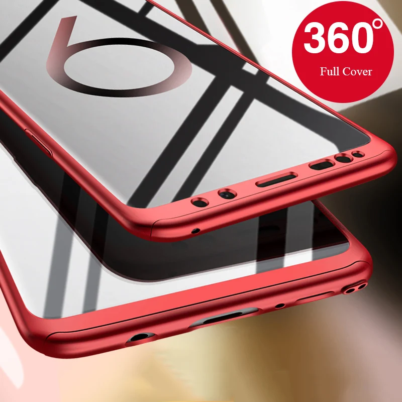 Чехол для телефона на 360 градусов Samsung Galaxy Note 9 8 5 S6 S7 edge S8 S9 Plus J4 J6 A6 A7 A8 A9 2018