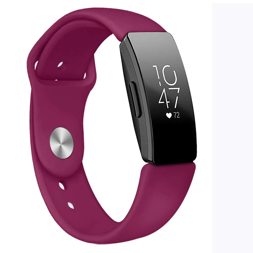 Сменный Силиконовый Браслет для Fitbit Inspire hr наручный ремешок разных цветов для Fitbit Inspire/Inspire HR Band маленький большой - Цвет: Красный